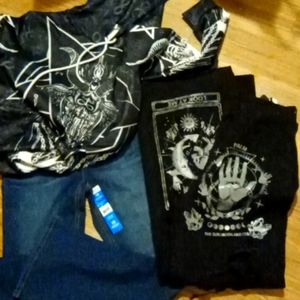 Girls bundle jean hoodie